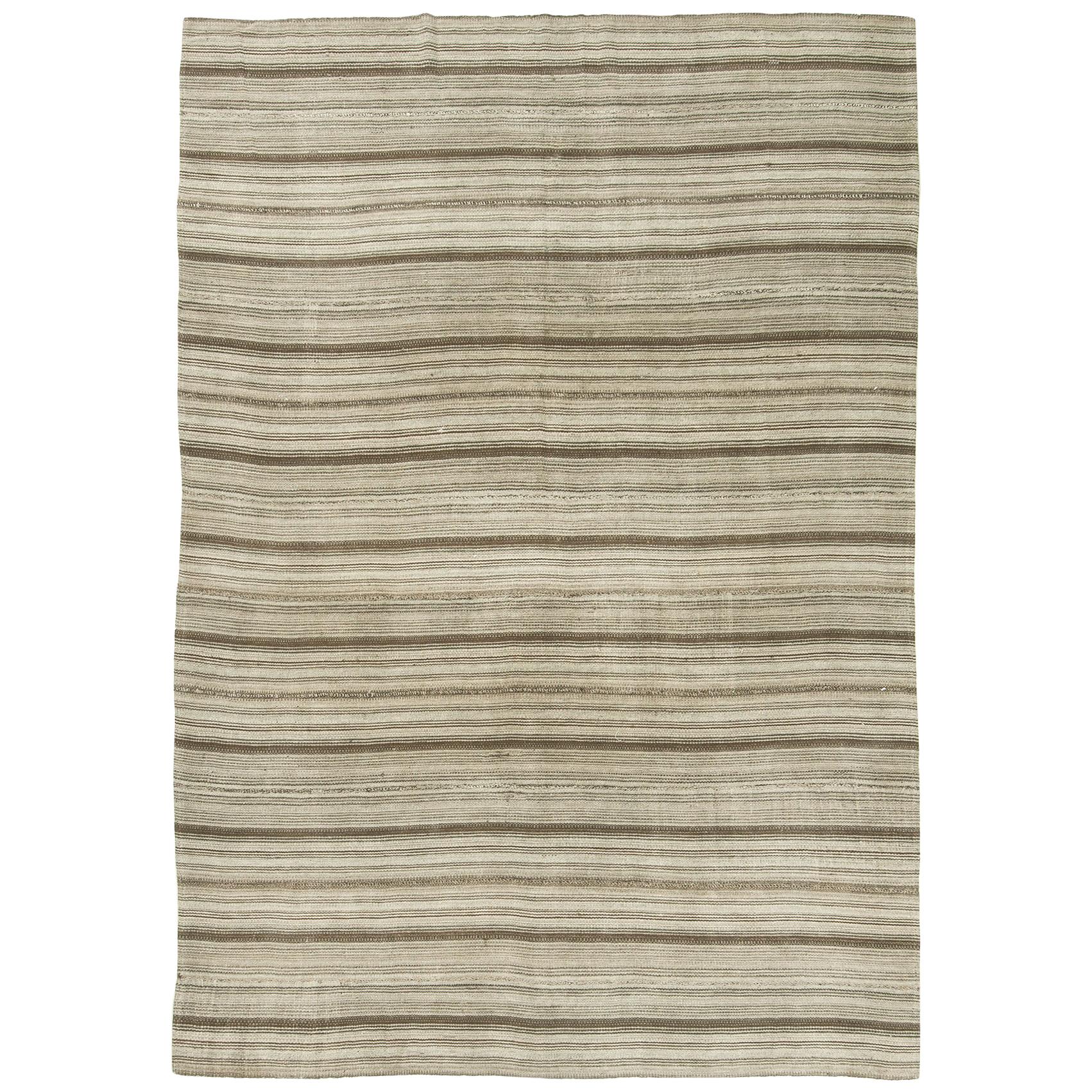 Vieux tapis persan Jejim Kilim à tissage plat