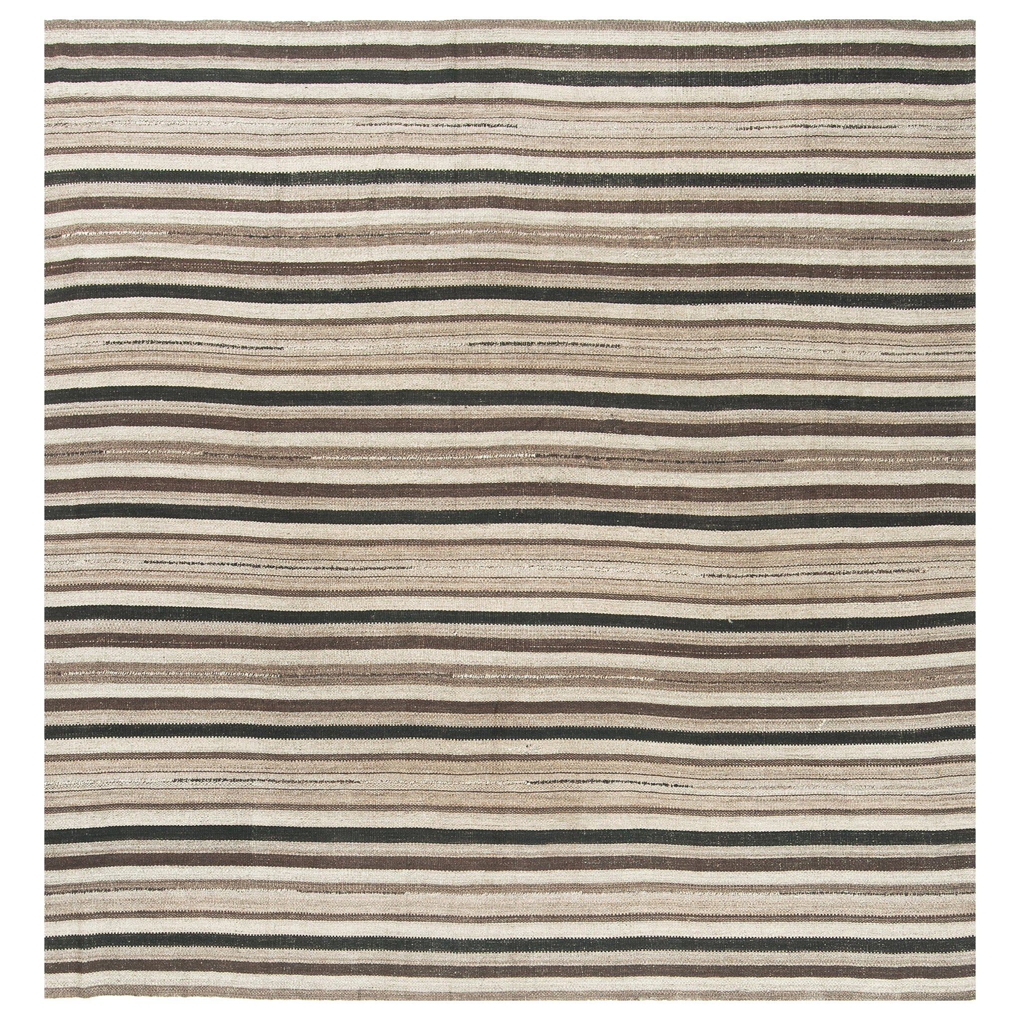 Vintage Persisch Jejim Kilim Quadrat flach weben 26761