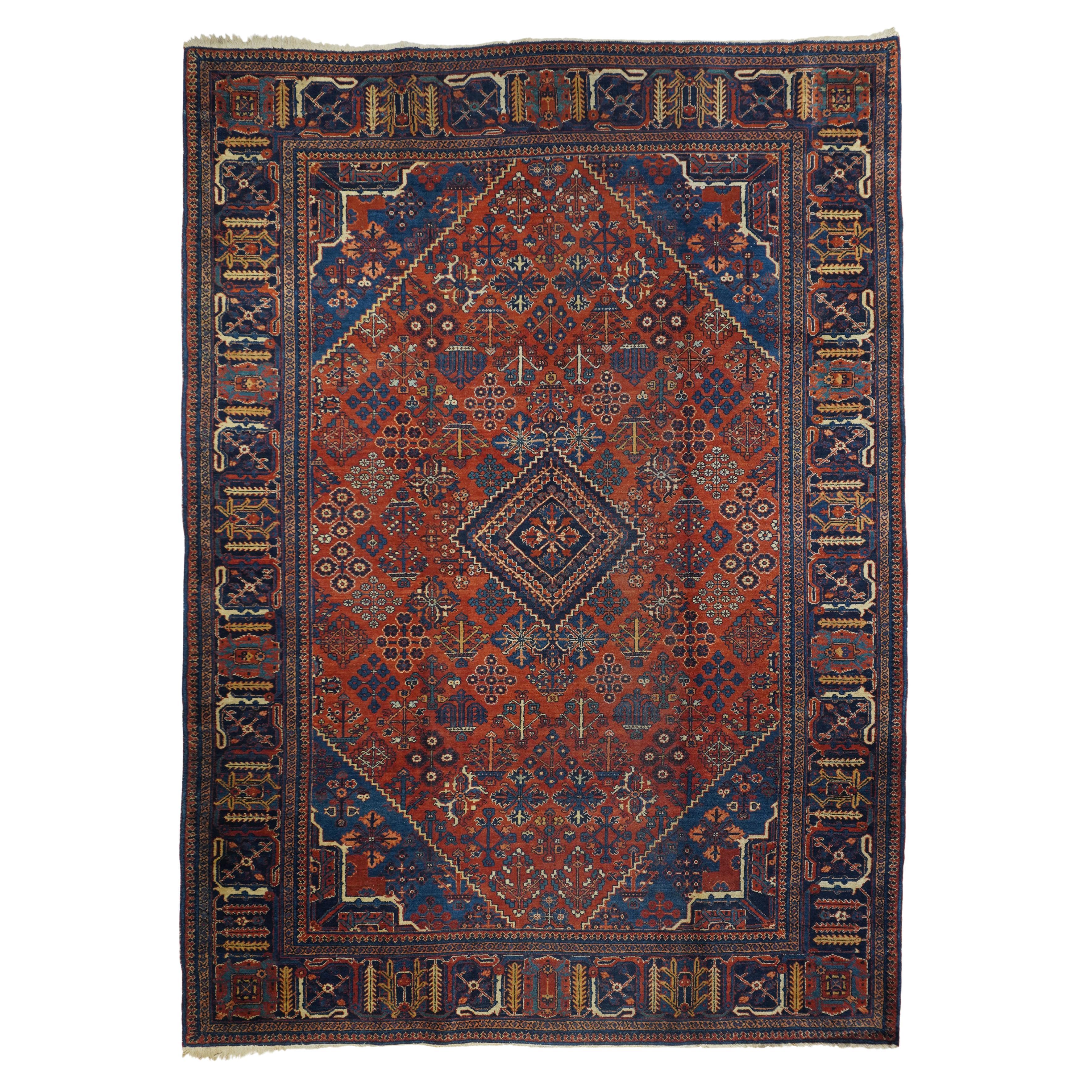 Tappeto persiano vintage Joshaghan 7'3" x 10'3" in vendita
