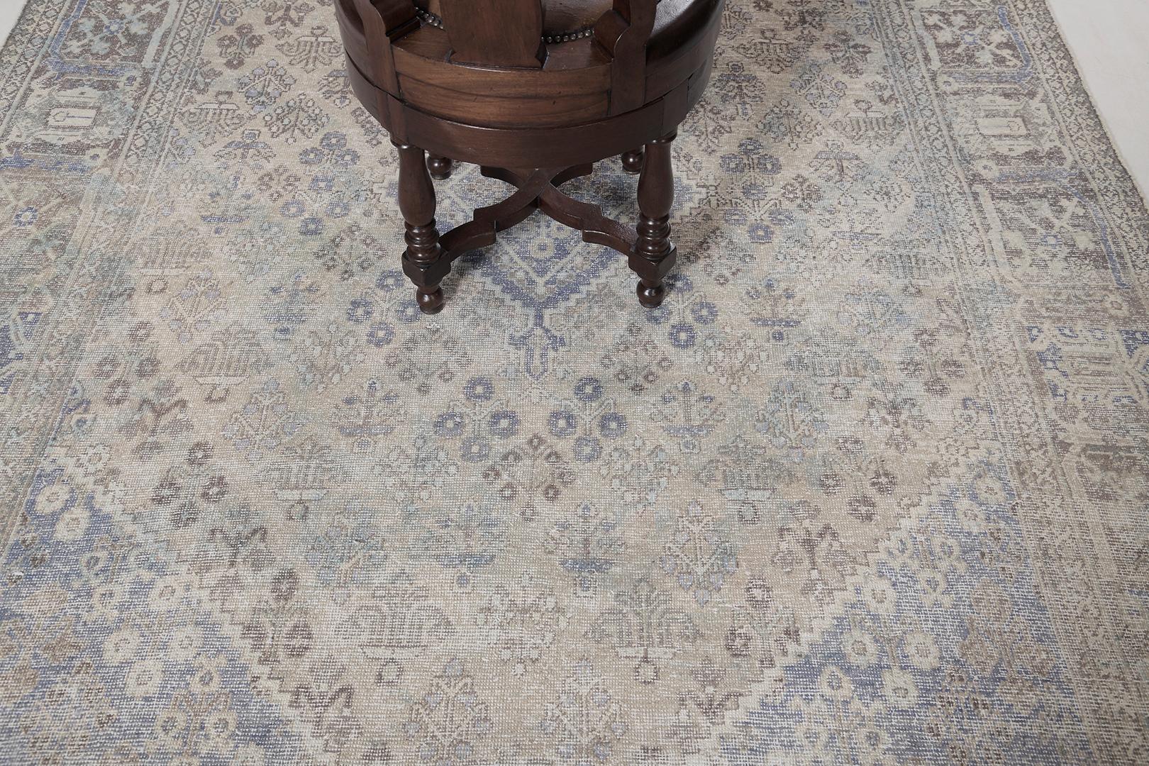 Wool Vintage Persian Joshegan by Mehraban Rugs For Sale