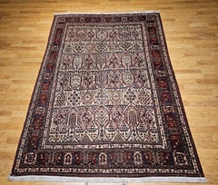 Vintage Persian Joshegan Room Size Rug, Hand-Knotted Wool, 1920s