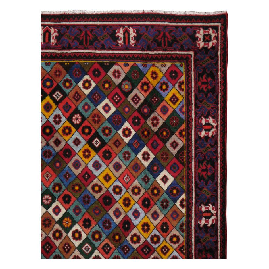 Art Deco Vintage Persian Joshegan Rug