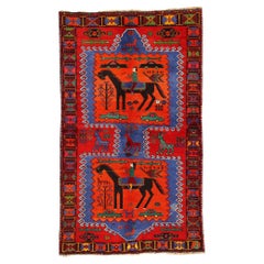 Tapis graphique persan Karabagh vintage