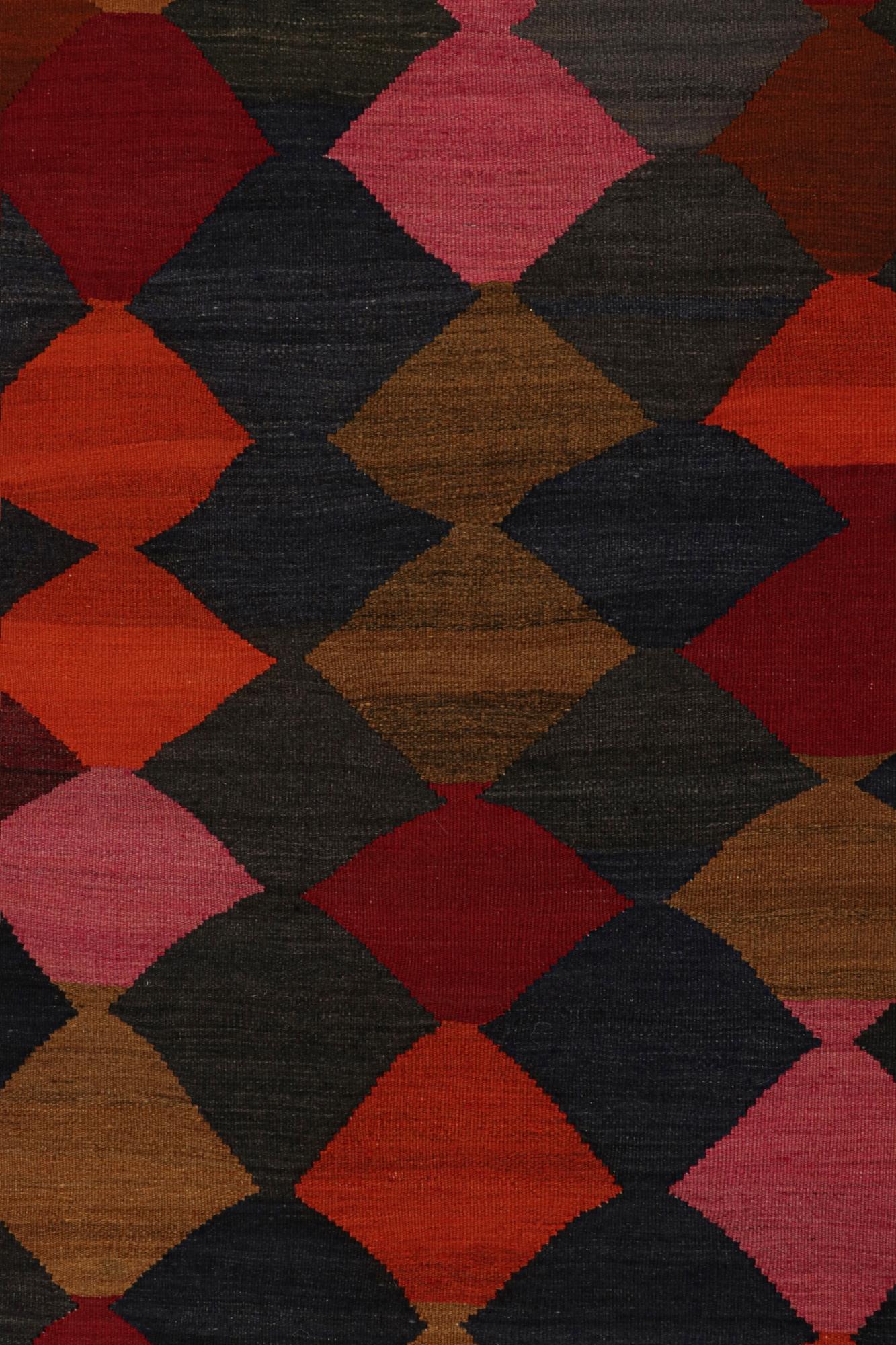 Kilim tribale persiano vintage Karadagh con diamanti policromi In condizioni buone in vendita a Long Island City, NY