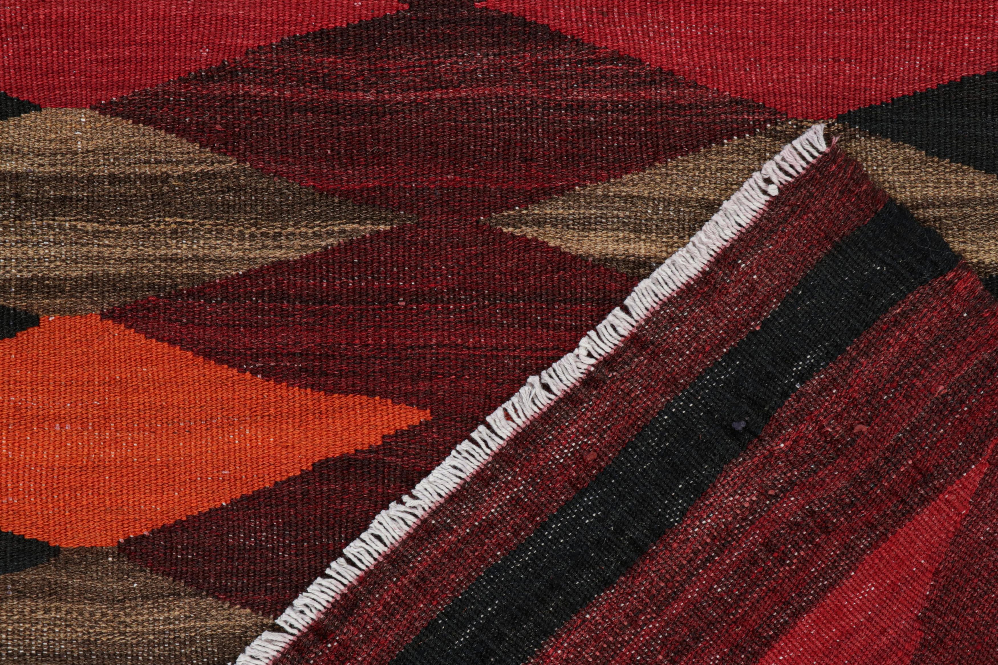 Vintage Persian Karadagh Tribal Kilim in Polychromatic Diamonds by Rug & Kilim For Sale 1