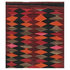 Vintage Persian Karadagh Tribal Kilim in Polychromatic Diamonds by Rug & Kilim