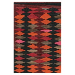 Vintage Persian Karadagh Tribal Kilim in Polychromatic Diamonds by Rug & Kilim