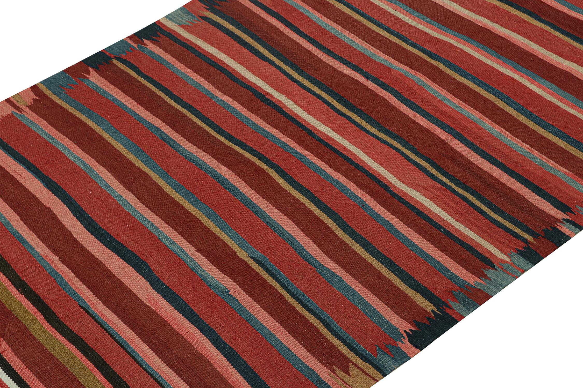 Vintage Persian Karadagh Tribal Kilim in Polychromatic Stripes by Rug & Kilim In Good Condition For Sale In Long Island City, NY