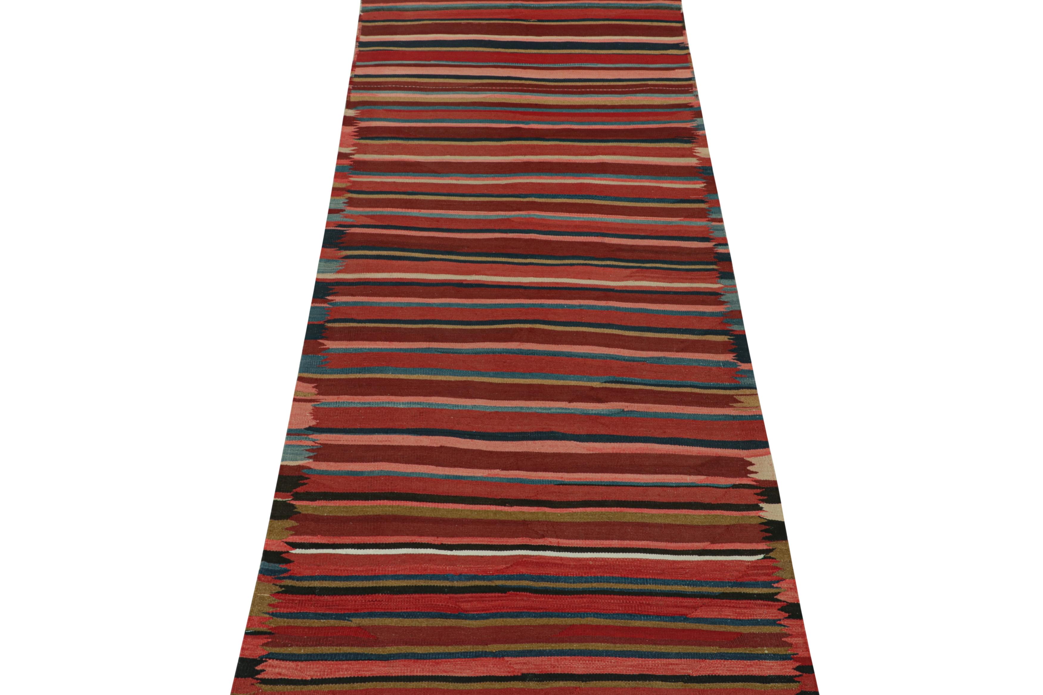 Vintage Persian Karadagh Tribal Kilim in Polychromatic Stripes von Rug & Kilim (Handgeknüpft) im Angebot