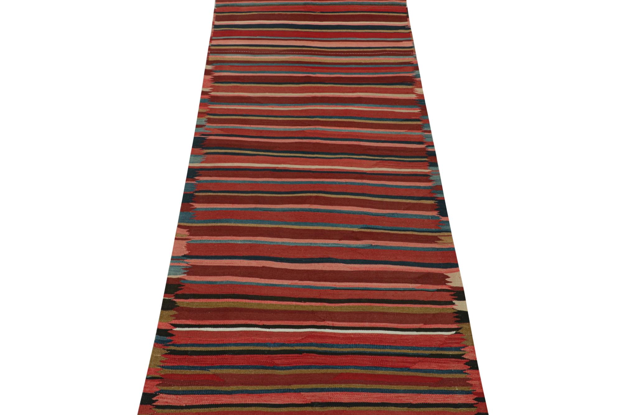 Kilim tribal persa vintage Karadagh de rayas policromáticas by Rug & Kilim Anudado a mano en venta