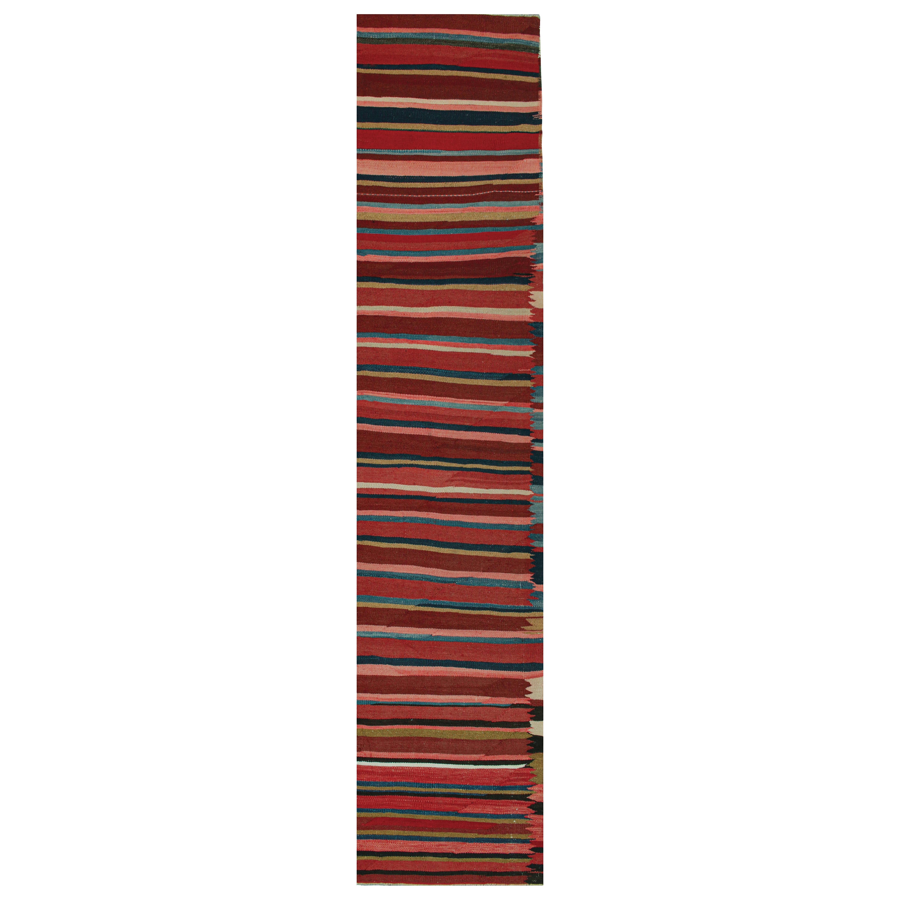 Vintage Persian Karadagh Tribal Kilim in Polychromatic Stripes by Rug & Kilim