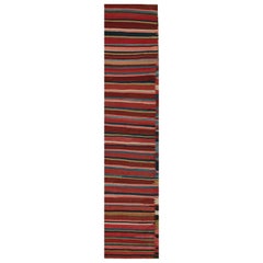 Vintage Persian Karadagh Tribal Kilim in Polychromatic Stripes by Rug & Kilim