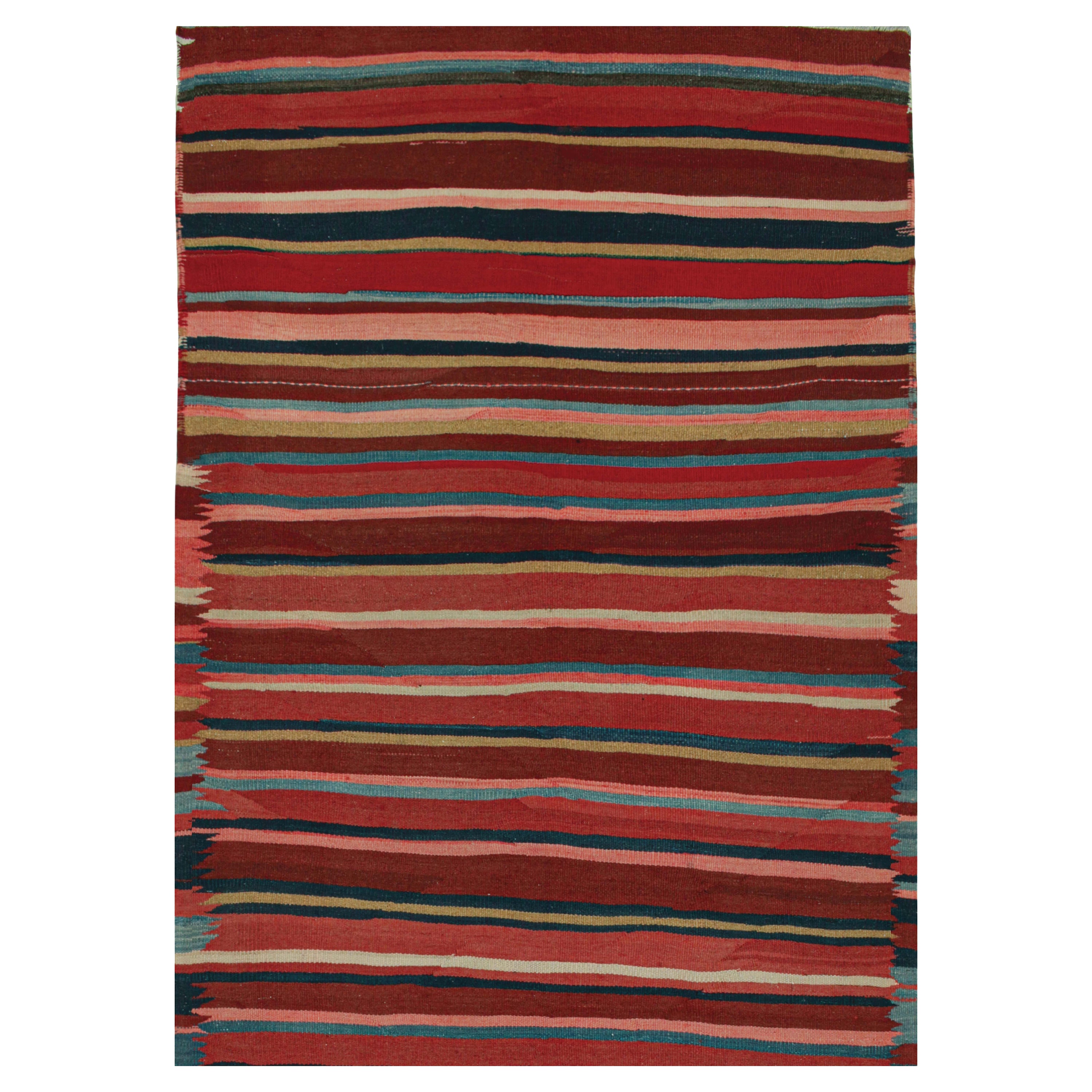 Kilim tribal persa vintage Karadagh de rayas policromáticas by Rug & Kilim