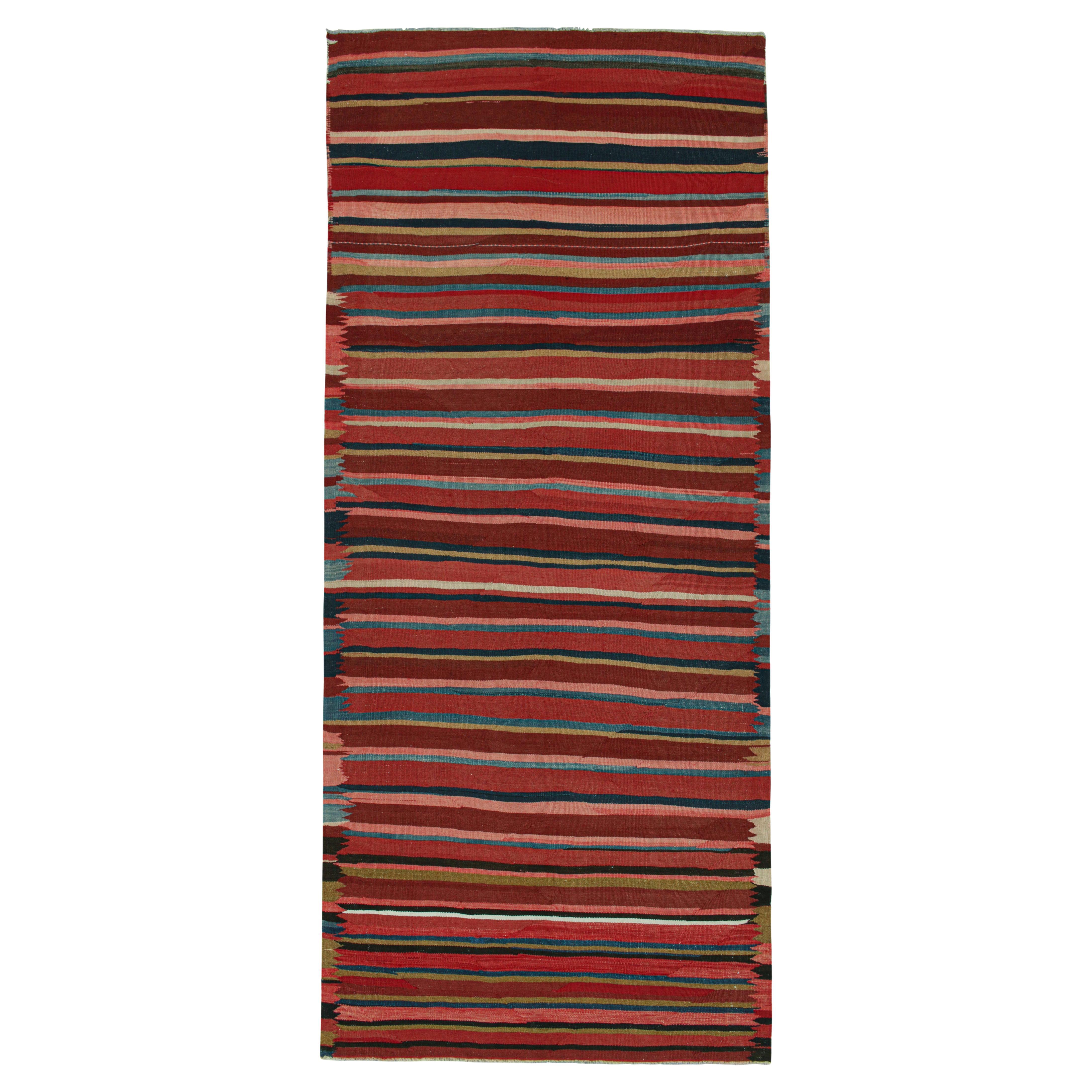 Vintage Persian Karadagh Tribal Kilim in Polychromatic Stripes by Rug & Kilim For Sale