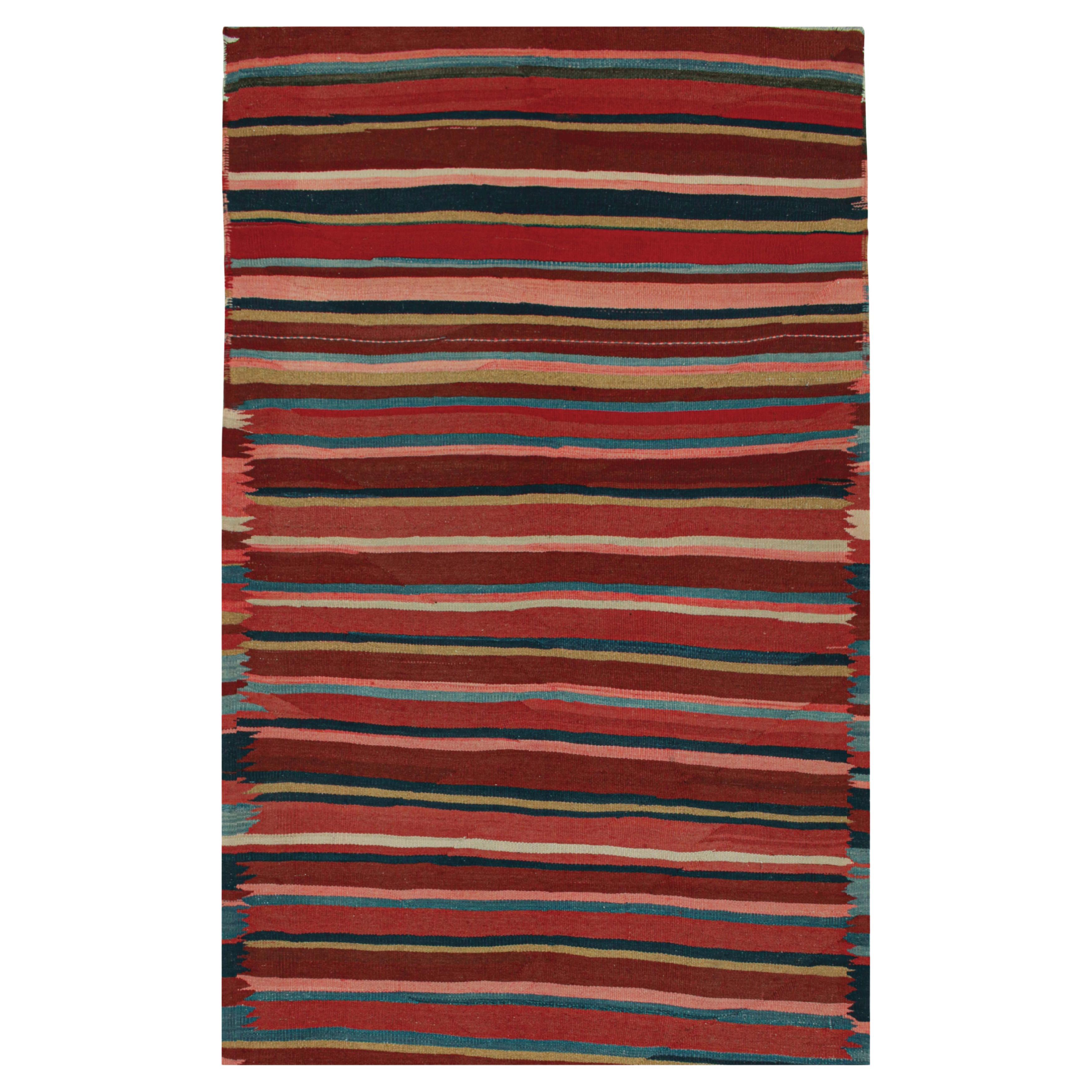 Kilim tribal persa vintage Karadagh de rayas policromáticas by Rug & Kilim