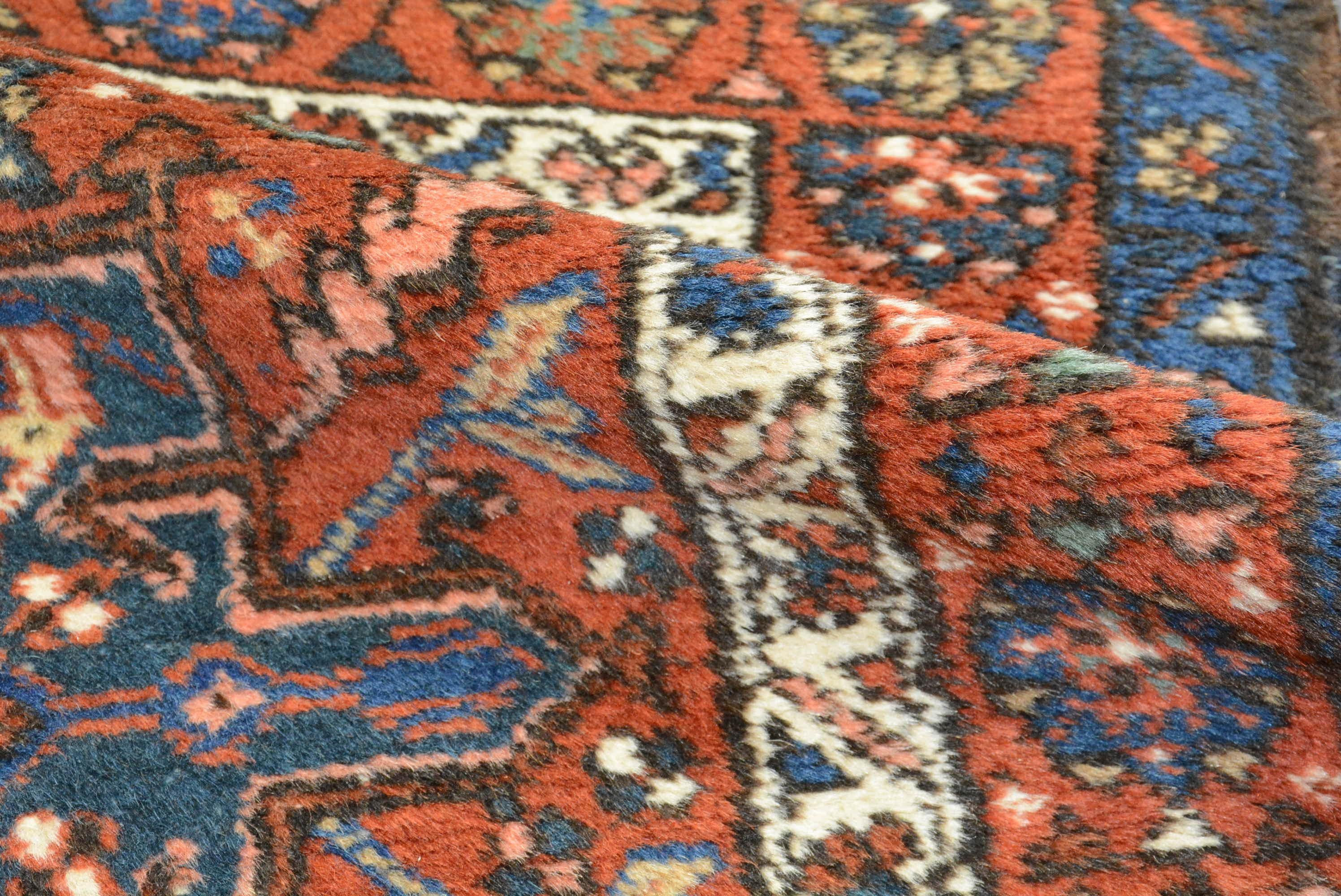 Wool Vintage Persian Karadja Runner For Sale