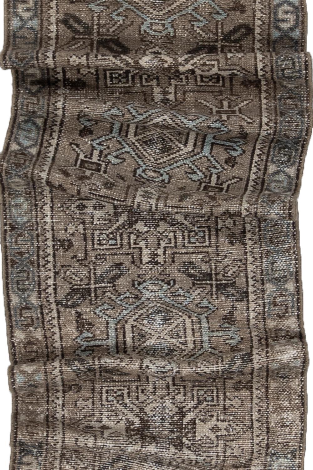 Hand-Woven Vintage Persian Karaja Runner Rug For Sale