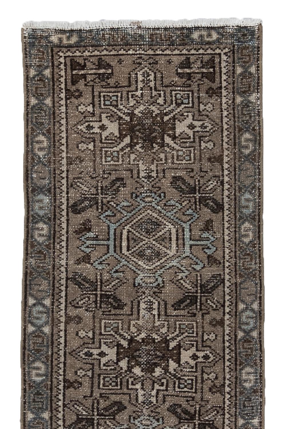 Vintage Persian Karaja Runner Rug In Good Condition For Sale In West Palm Beach, FL