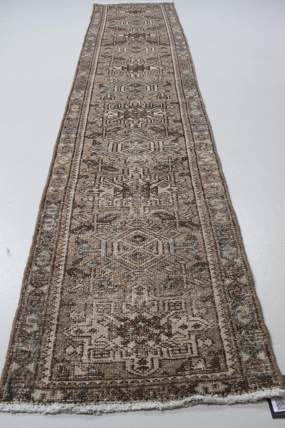 Wool Vintage Persian Karaja Runner Rug For Sale