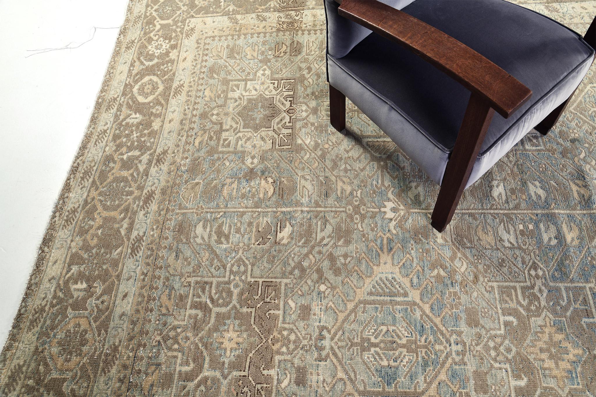 Hand-Knotted Vintage Persian Karaje Rug For Sale