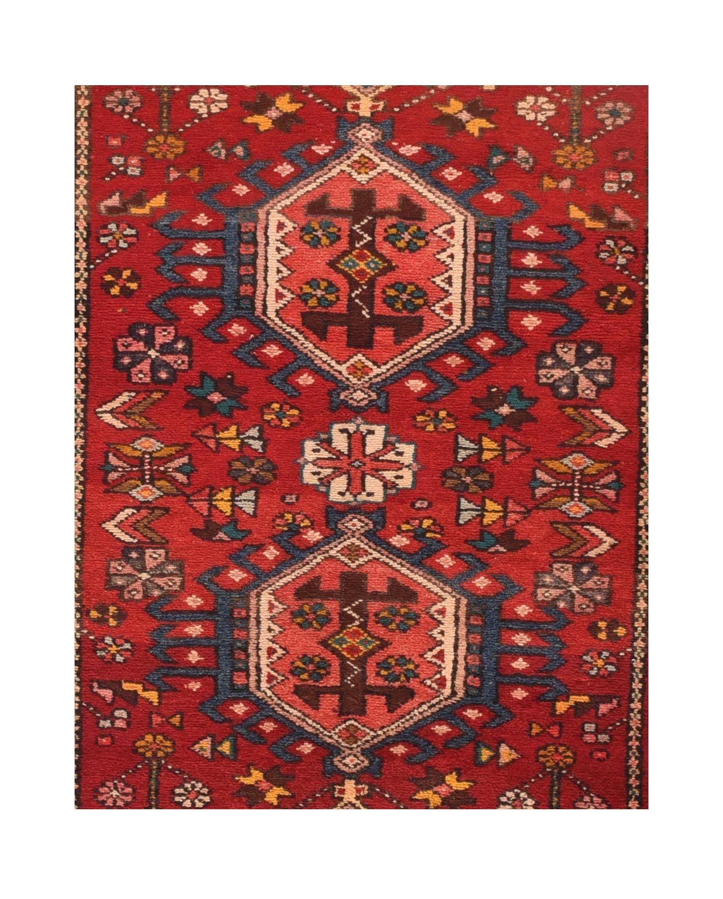 Vintage Persian Karajeh Long Rug In Good Condition For Sale In New York, NY