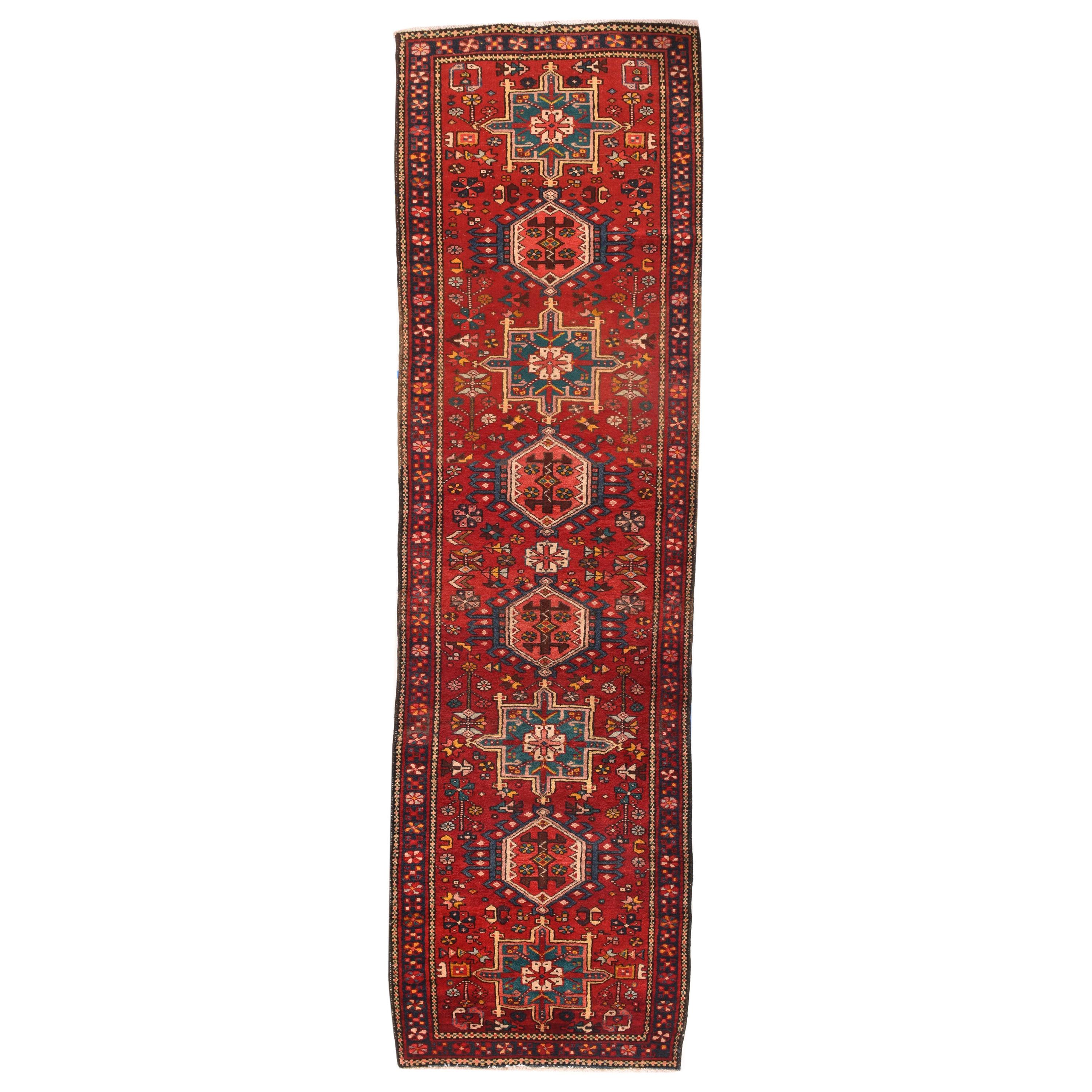 Vintage Persian Karajeh Long Rug For Sale