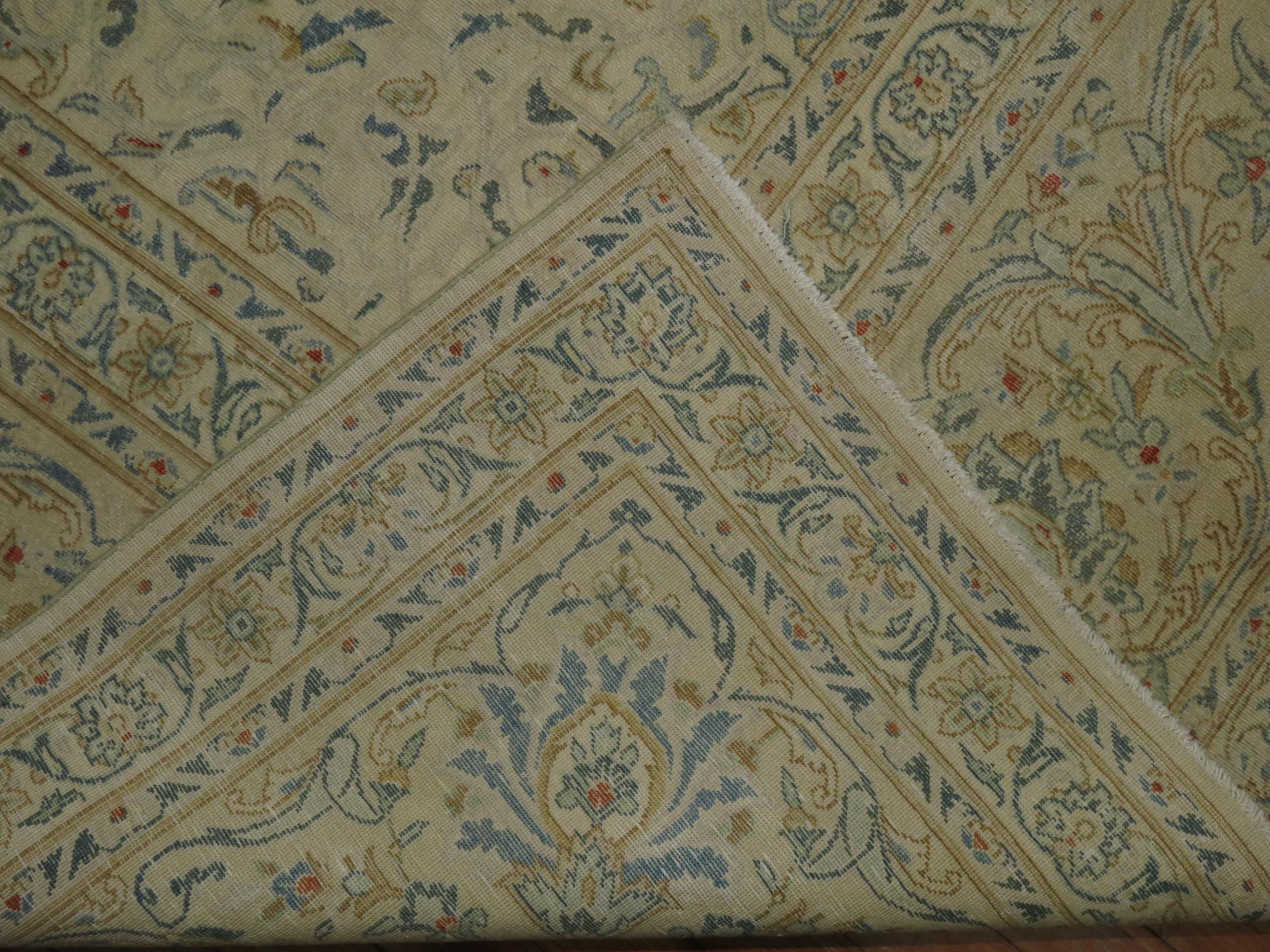 Vintage Persian Kashan 10' x 13' Carpet For Sale 2