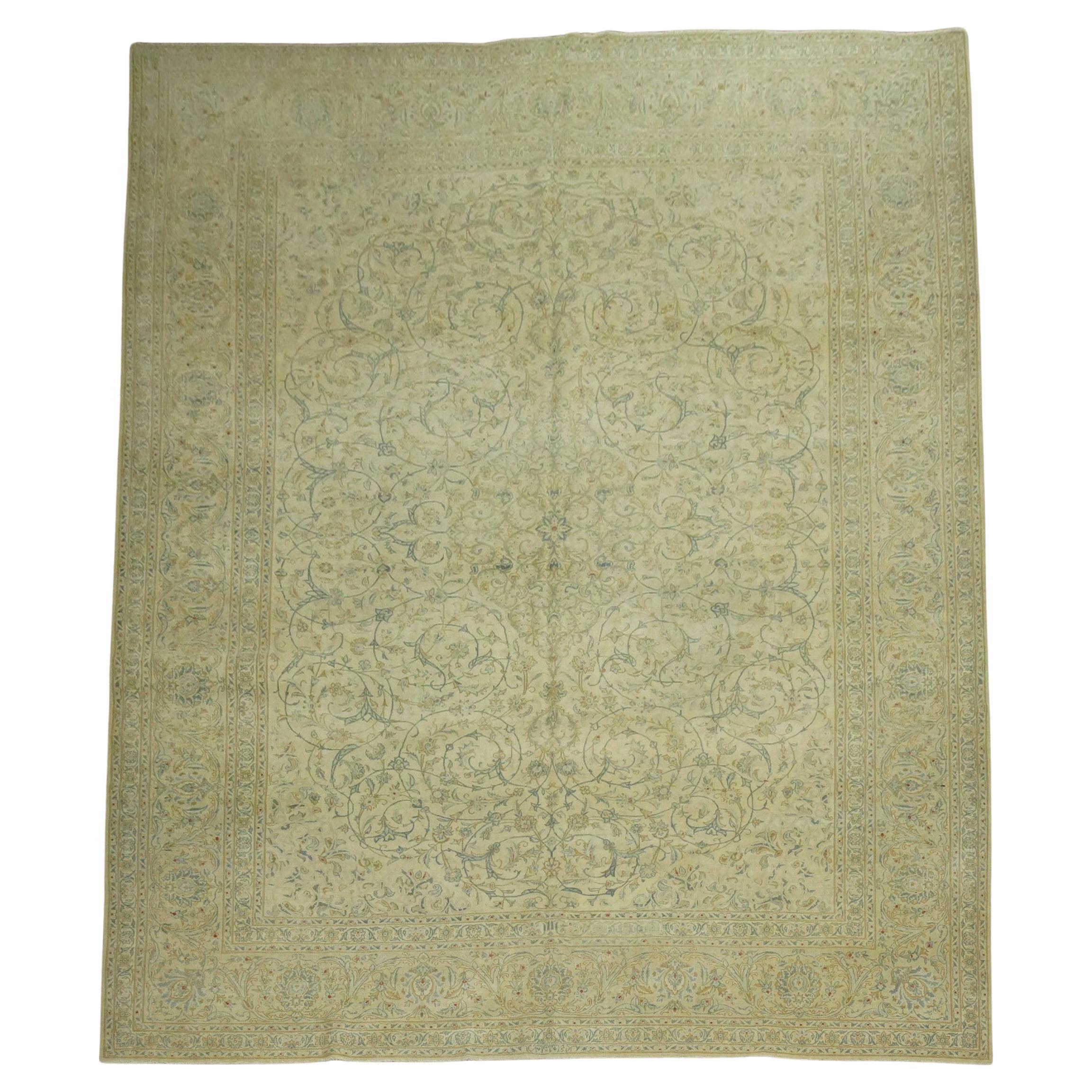 Vintage Persian Kashan 10' x 13' Carpet For Sale