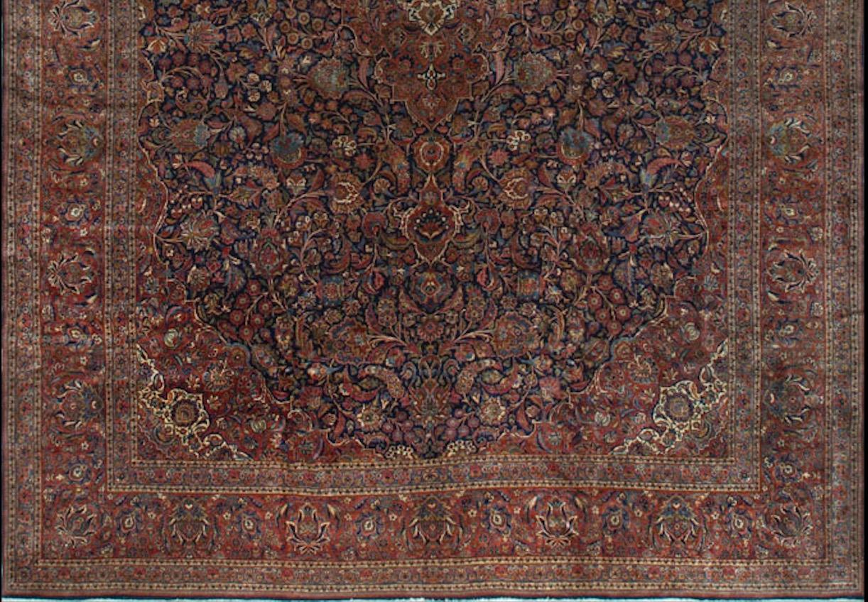 Vintage Oversize Persian Kashan Rug, circa 1920 13'7