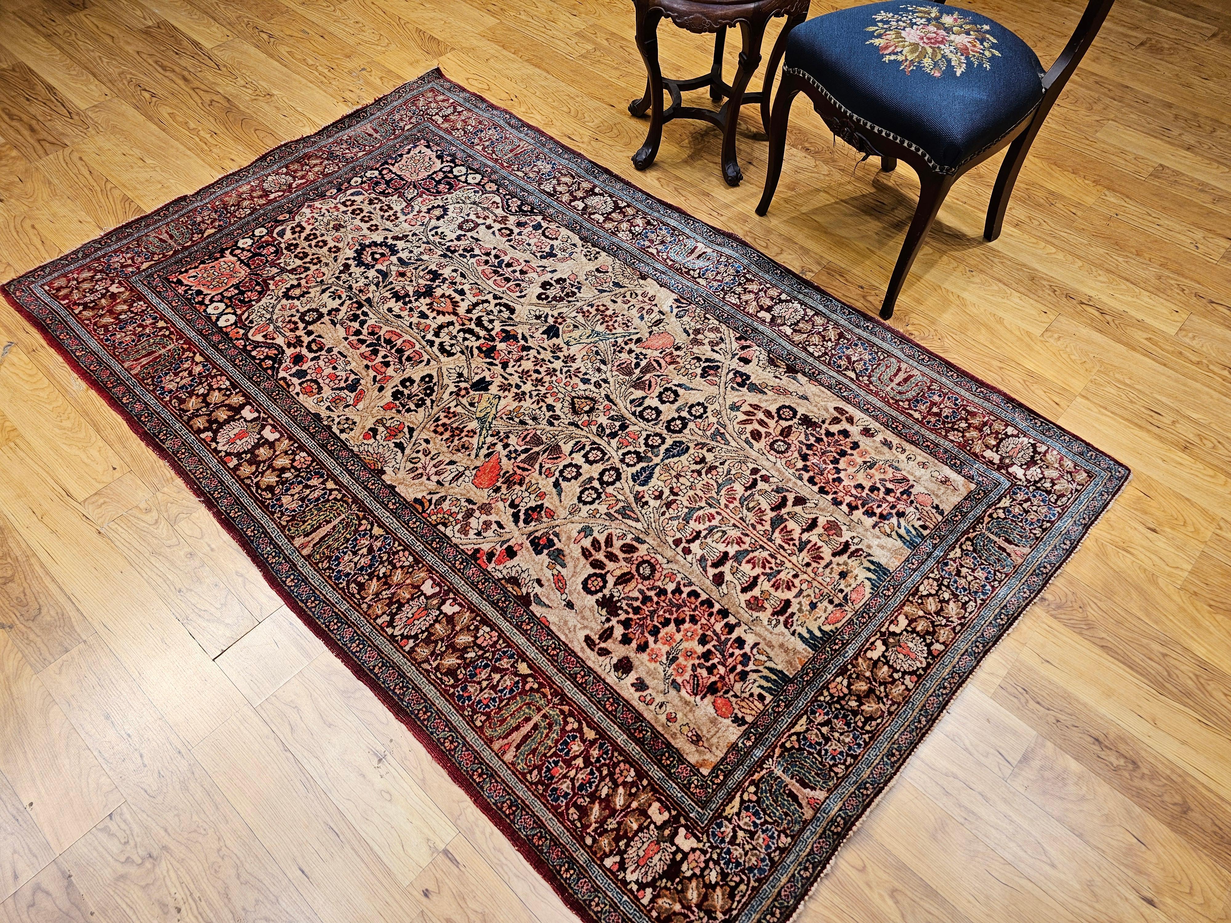 Altpersischer Kashan-Teppich mit Lebensbaum-Muster im Angebot 4
