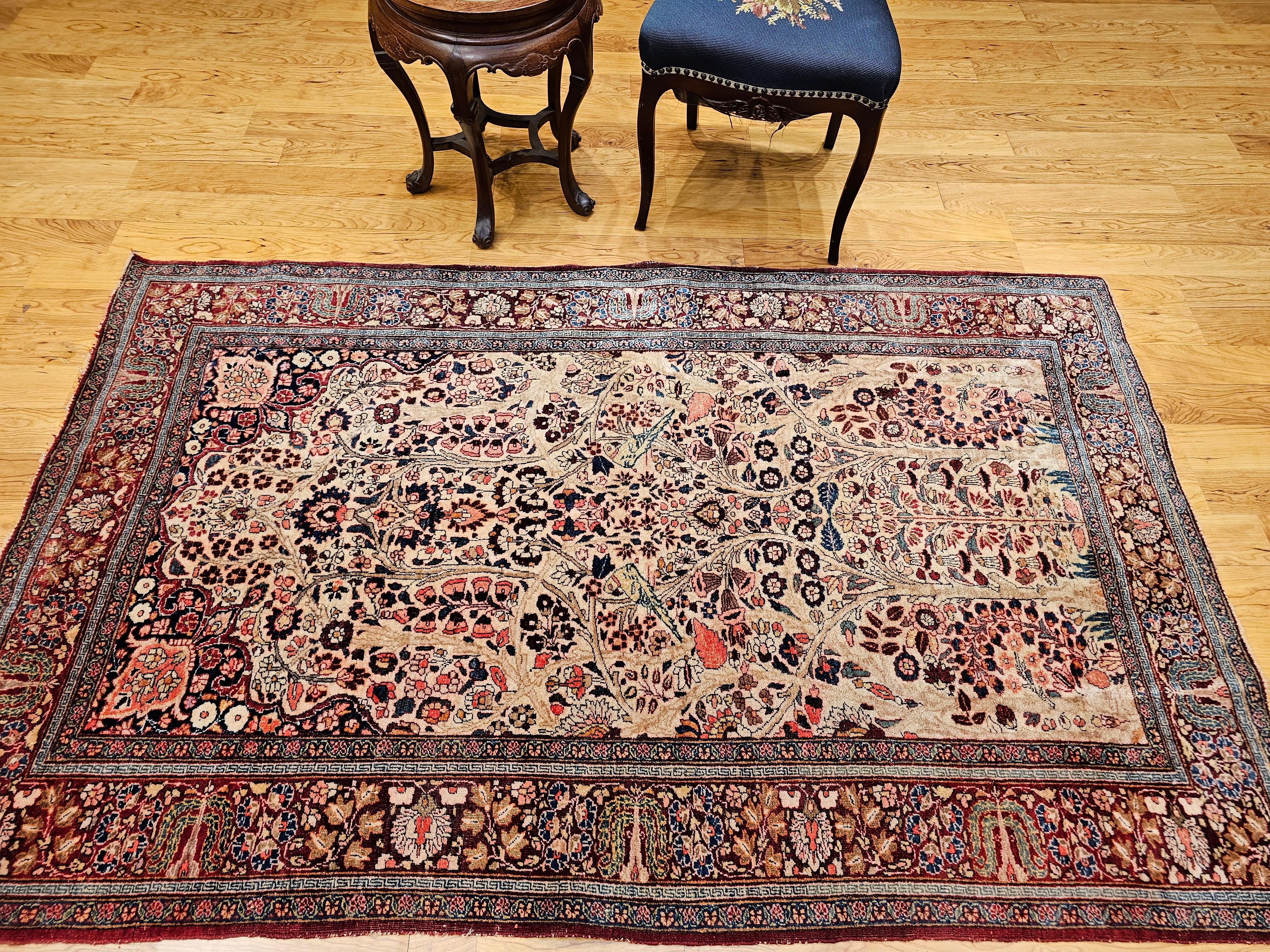 Altpersischer Kashan-Teppich mit Lebensbaum-Muster im Angebot 7