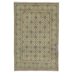 Tapis persan vintage de Kashan avec cottage suédois de style gustavien