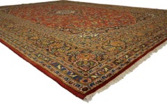 Vintage Persian Kashan Rug with Traditional Style