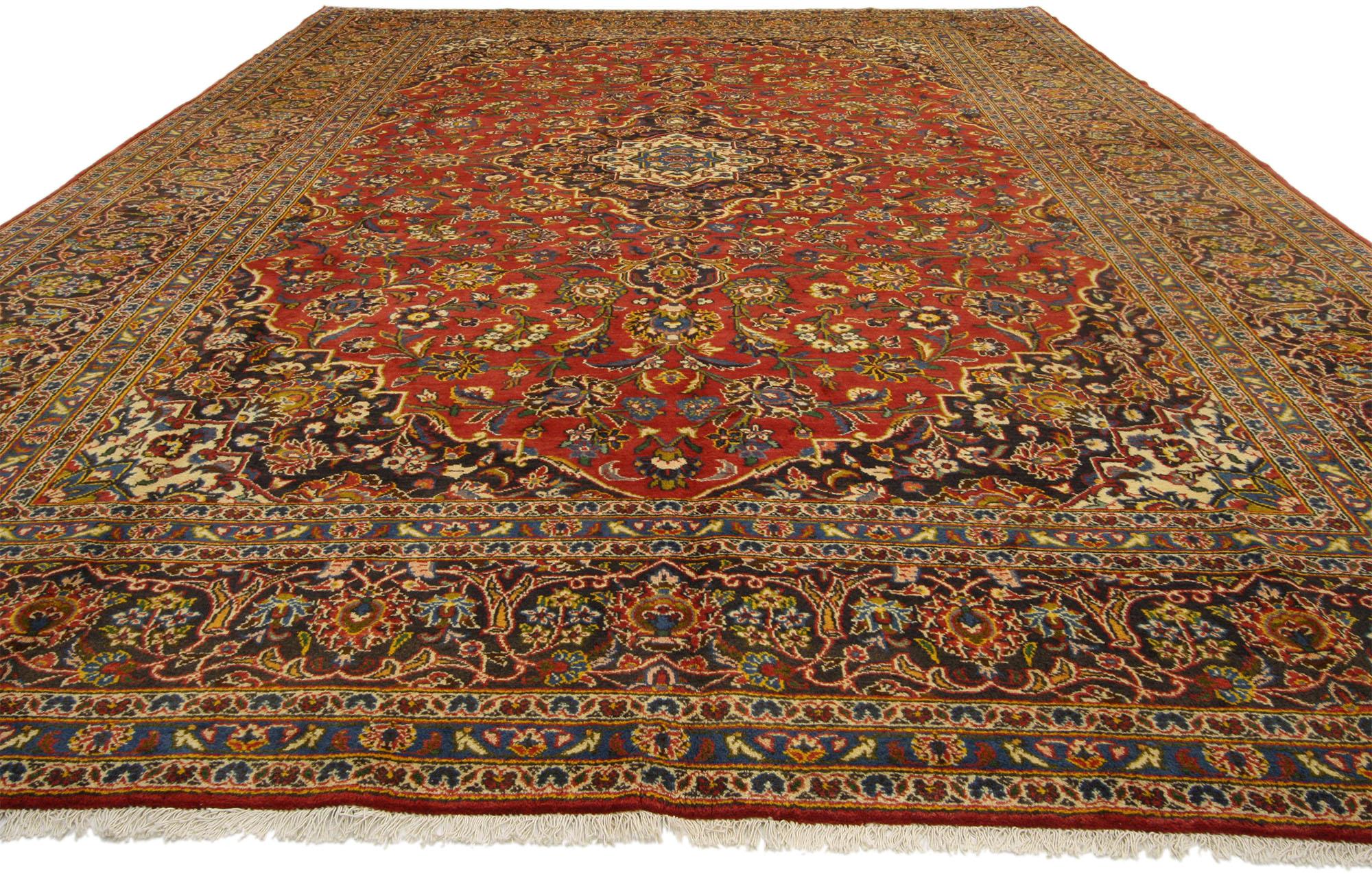 Persiano Tappeto persiano vintage Kashan in vendita