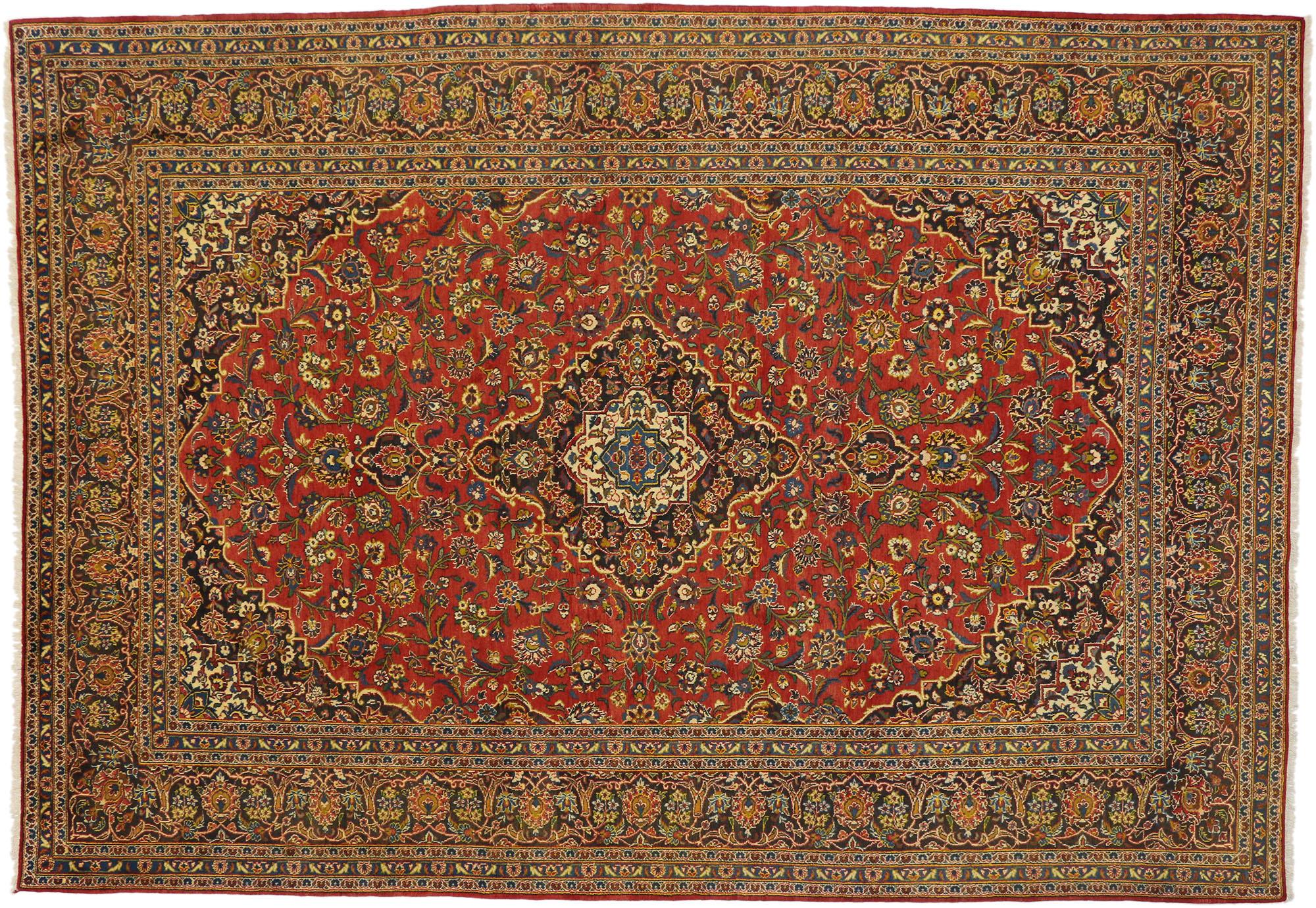 Lana Tappeto persiano vintage Kashan in vendita
