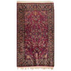 Tapis persan Kashan vintage circa 1920 2'1 x 3'10