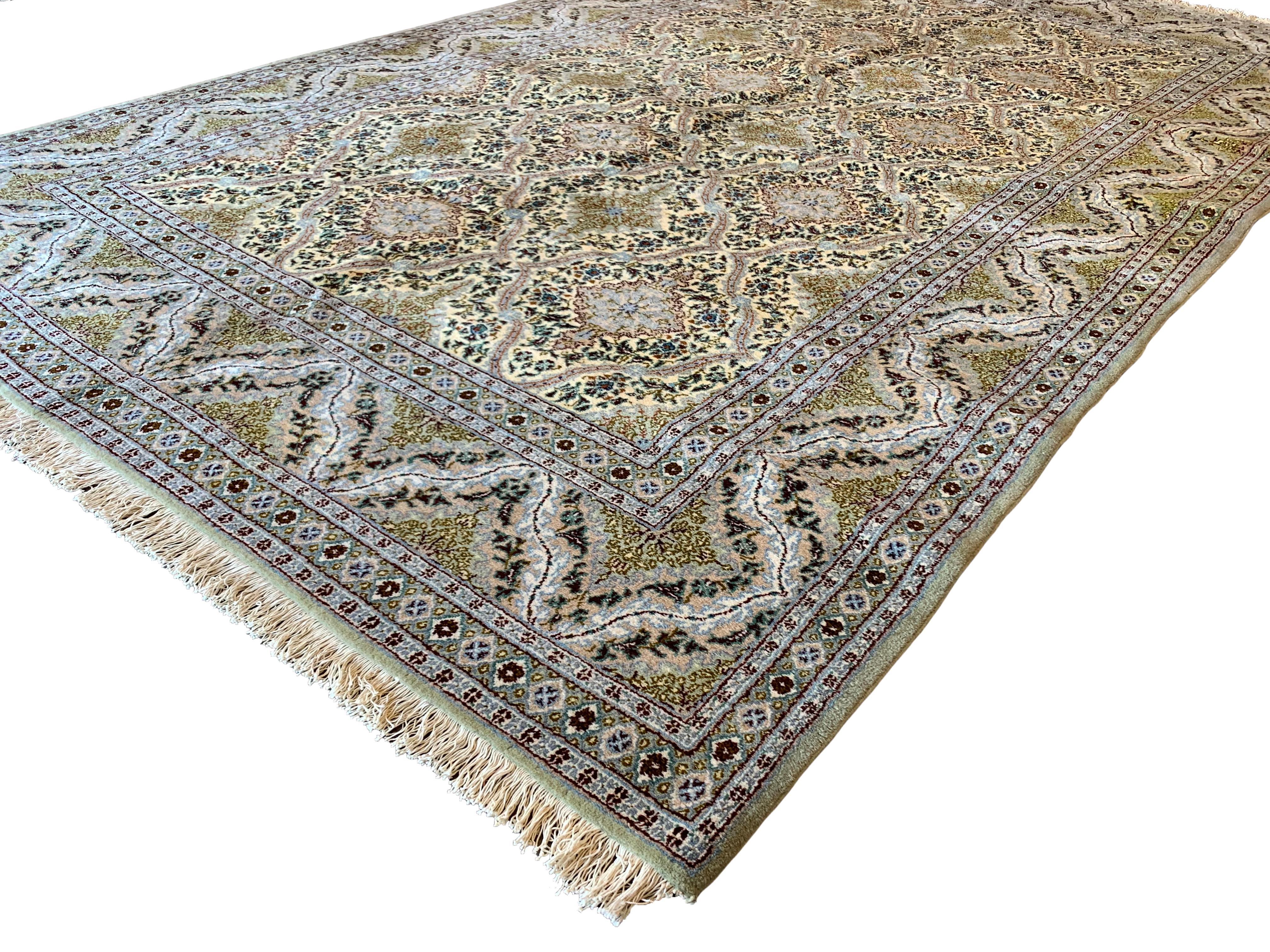 Hand-Knotted Vintage Persian Kashan, circa 1970 For Sale