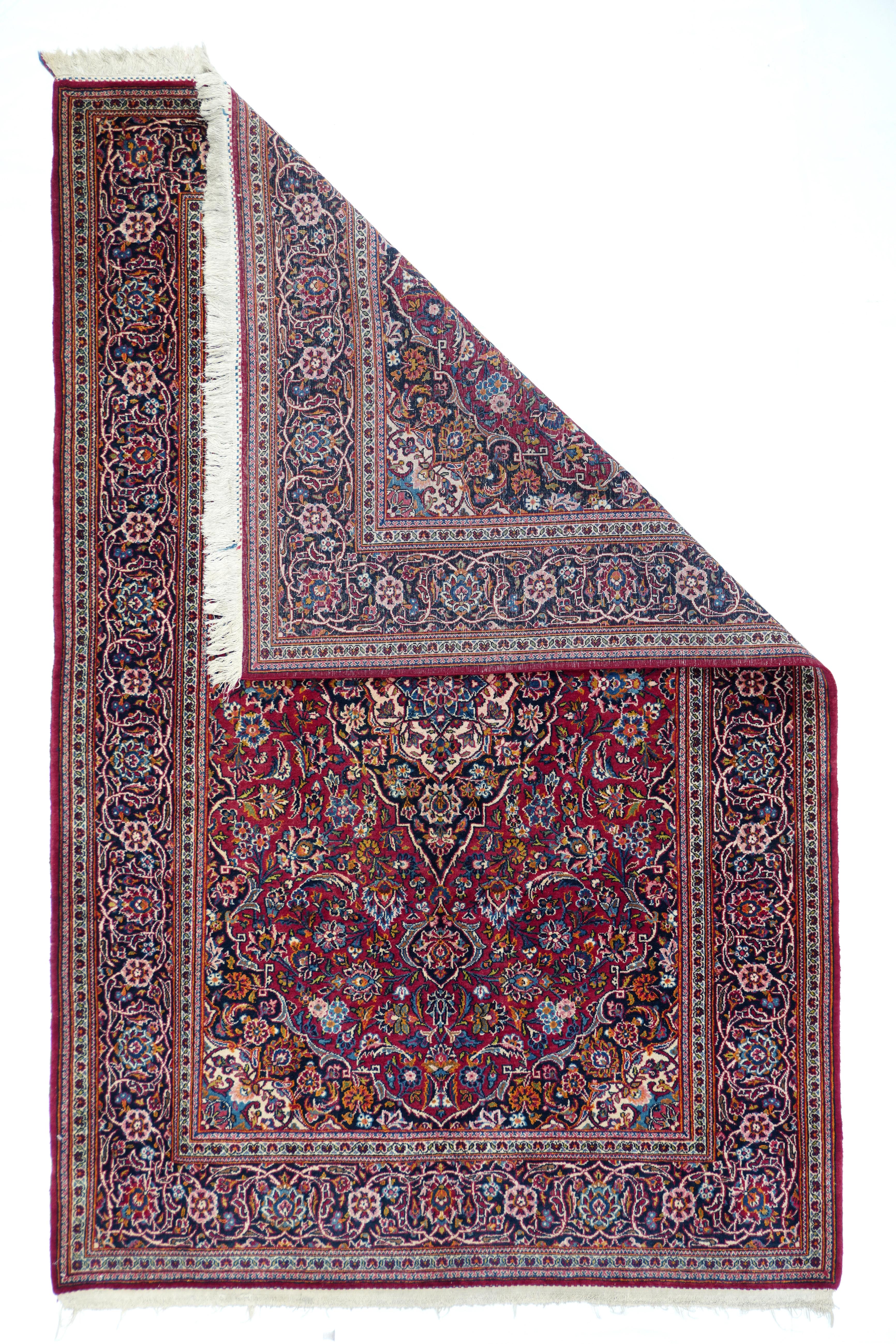 Persian Vintage Kashan Rug 4'4'' x 6'8'' For Sale