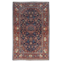 Persischer Kashan-Teppich im Vintage-Stil, 4'8'' x 7'7''