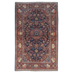 Tapis persan Kashan vintage 4'8'' x 7'7''