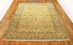 Vintage Persian Kashan Oriental Carpet, with Floral Elements