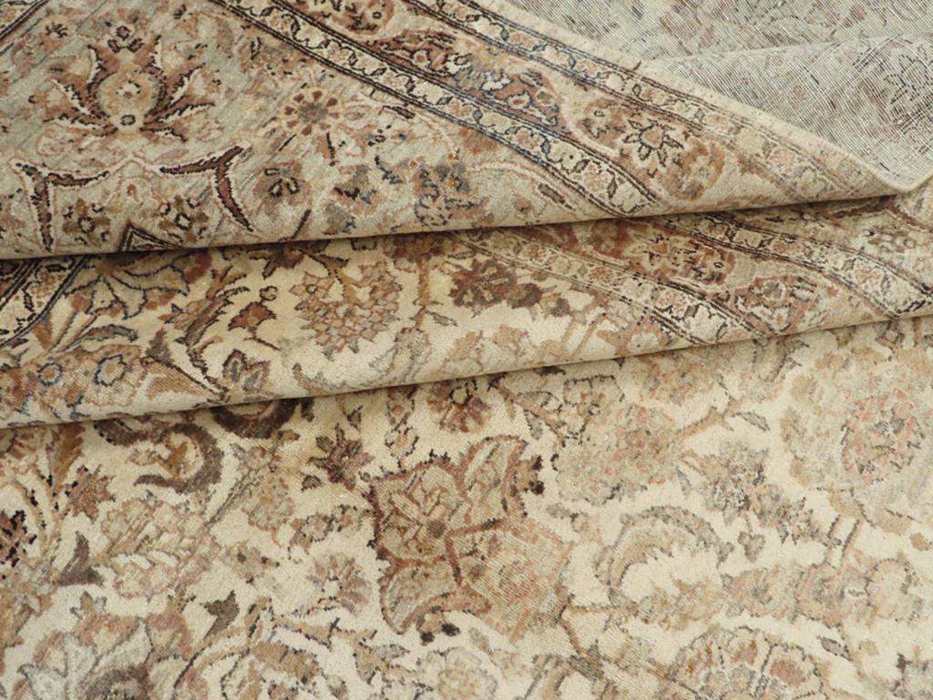 Vintage Persisch Kashan Zimmer Größe Teppich (Wolle) im Angebot