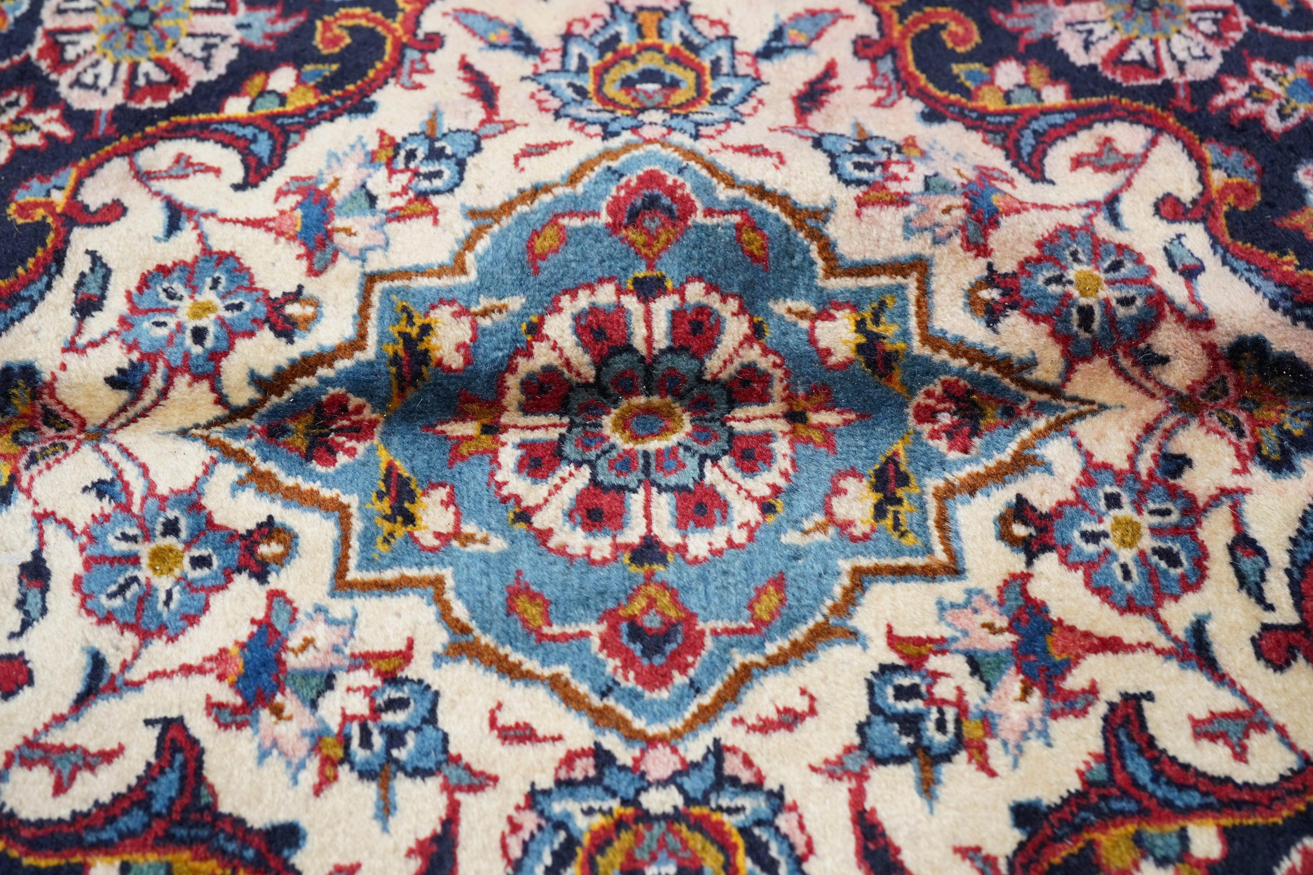 Tappeto persiano vintage Kashan 10'8'' x 14'3'' in vendita 7