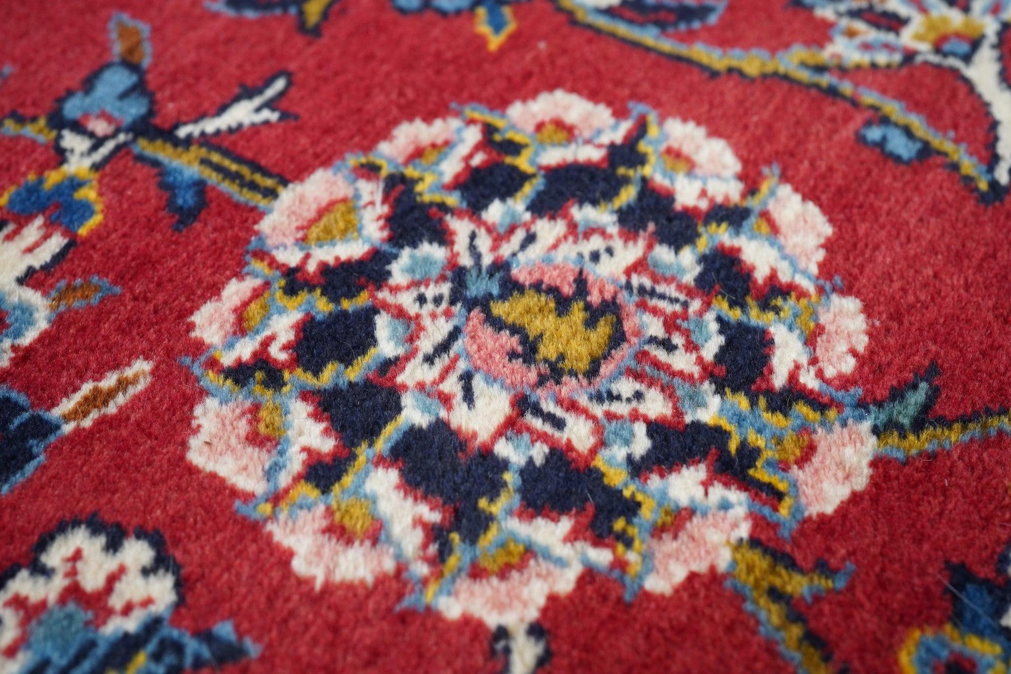 Lana Tappeto persiano vintage Kashan 10'8'' x 14'3'' in vendita