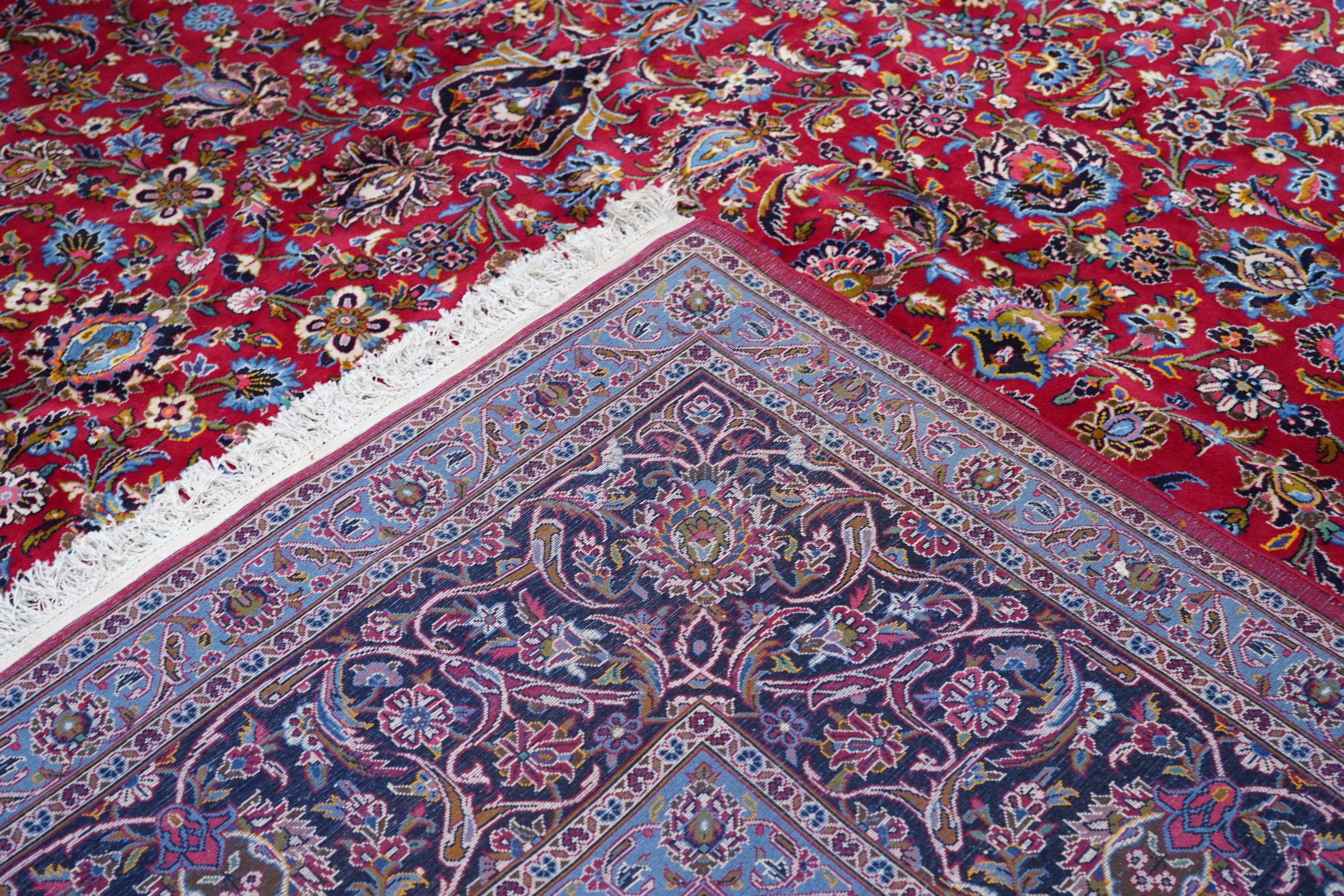 Tappeto persiano vintage Kashan 12'9