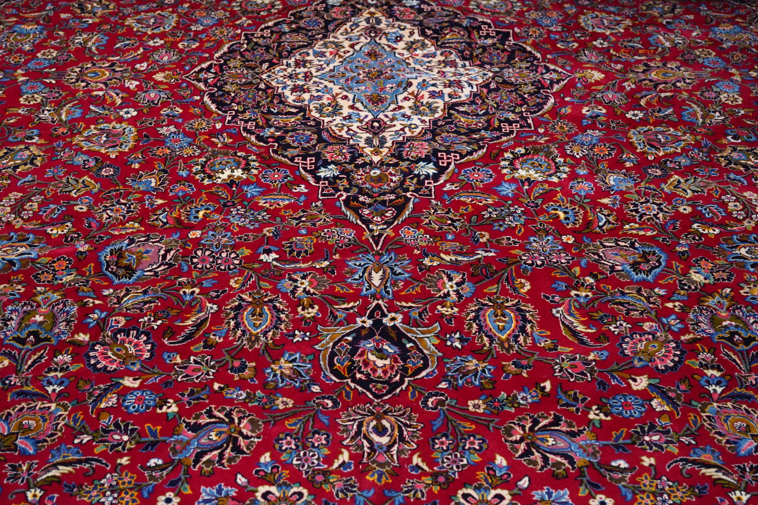 Tappeto persiano vintage Kashan 12'9