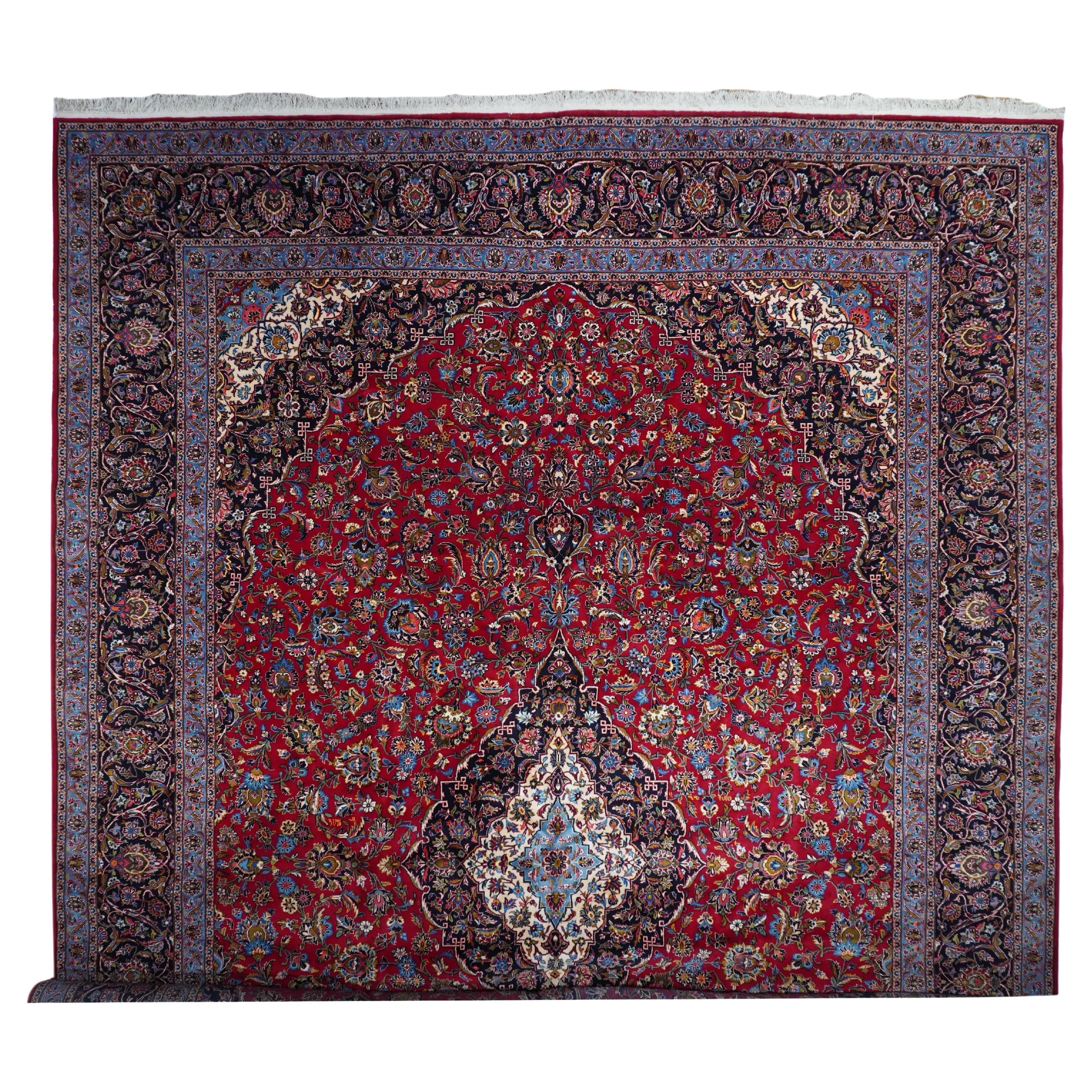Vintage Persian Kashan Rug 12’9" x 19’3”