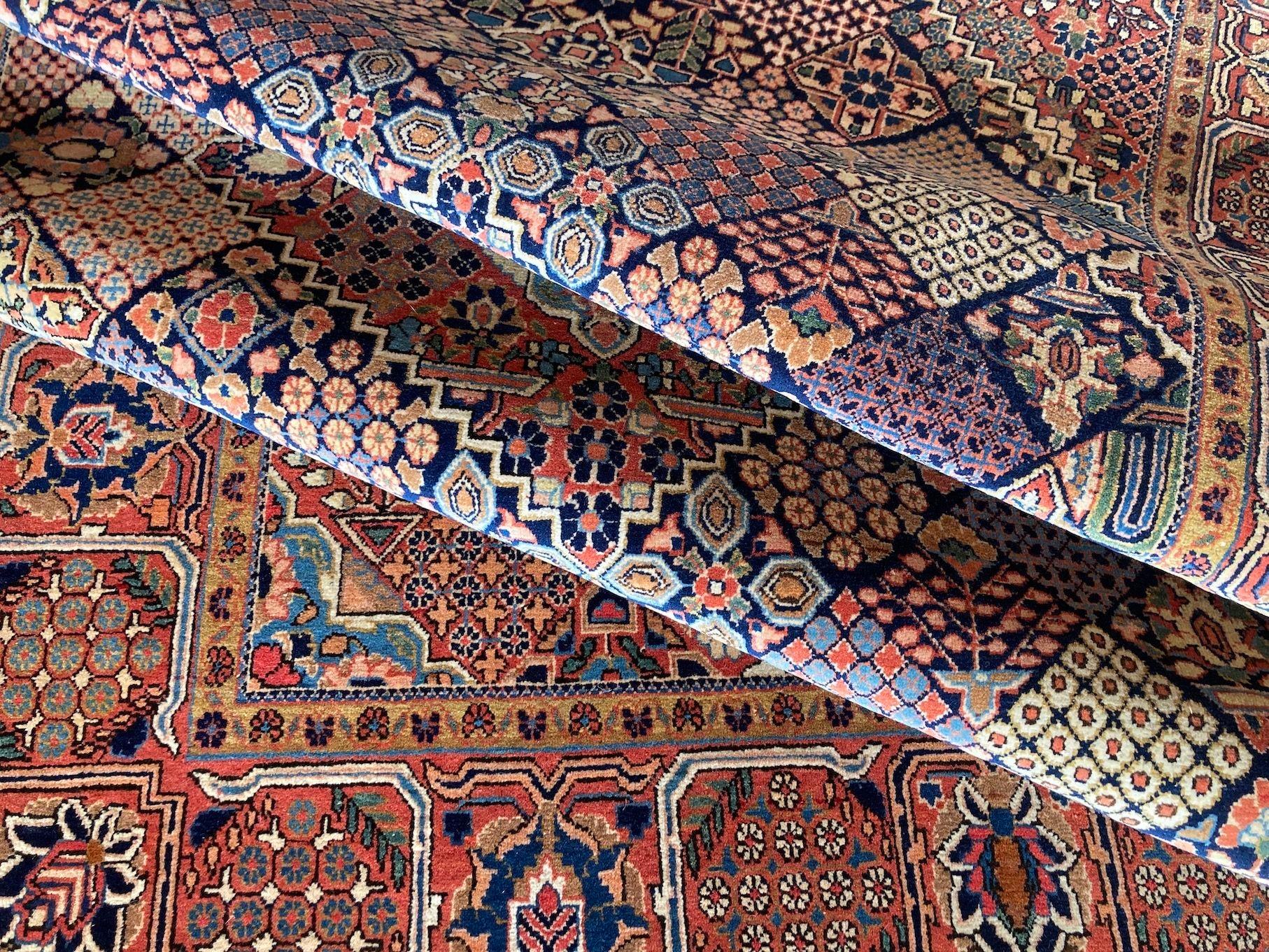 Persischer Kashan-Teppich im Vintage-Stil, 2,20 m x 1,35 m im Angebot 8