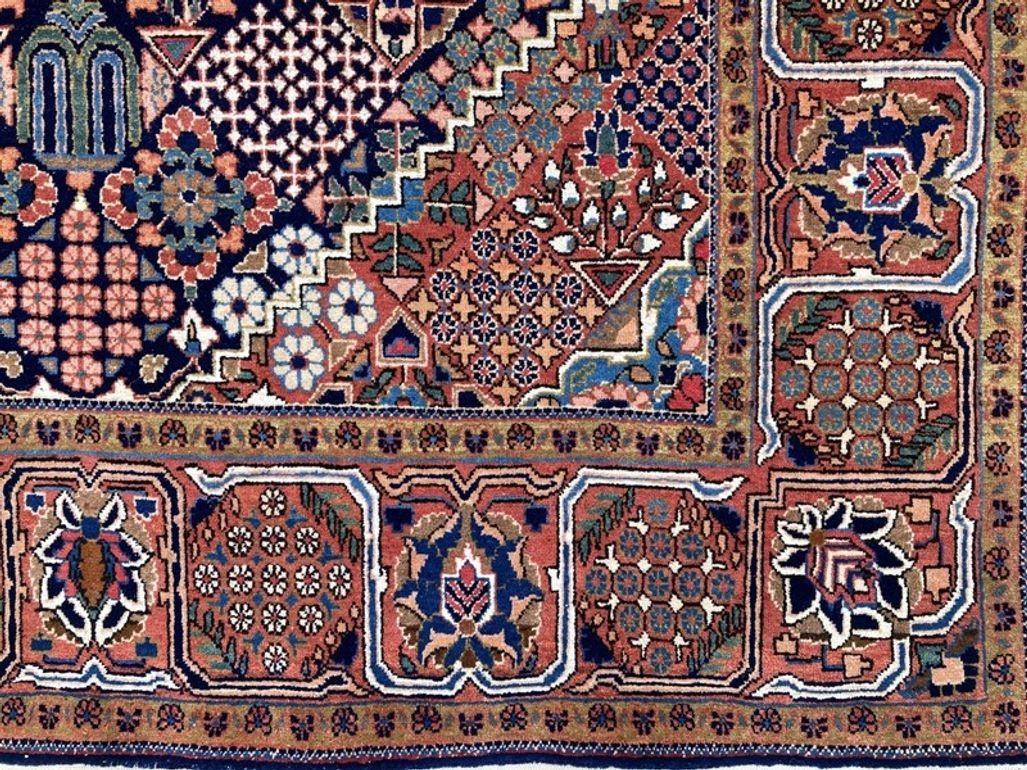 Persischer Kashan-Teppich im Vintage-Stil, 2,20 m x 1,35 m im Angebot 1