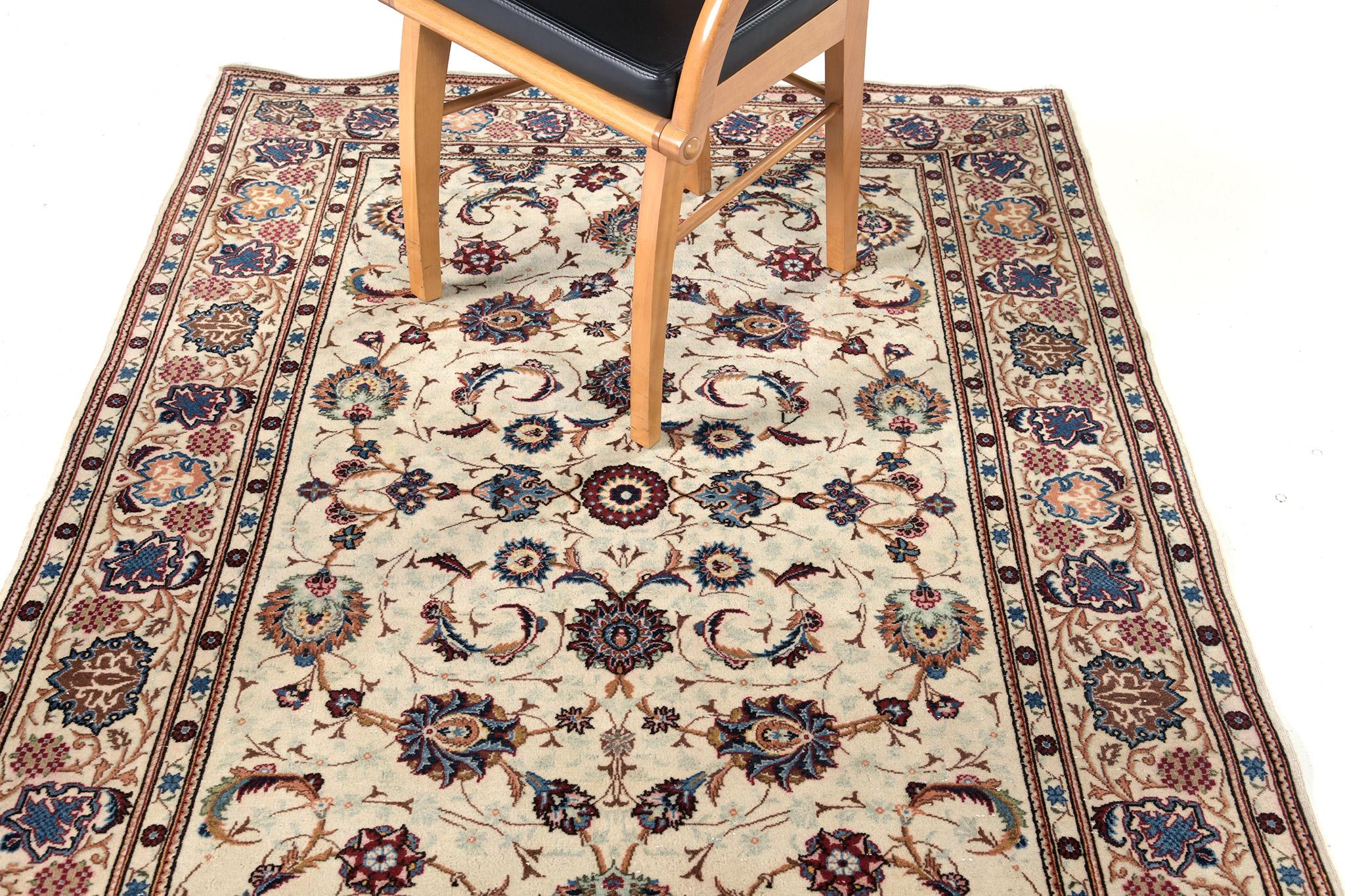 Persischer Kashan-Teppich im Vintage-Stil 30405 im Angebot 4